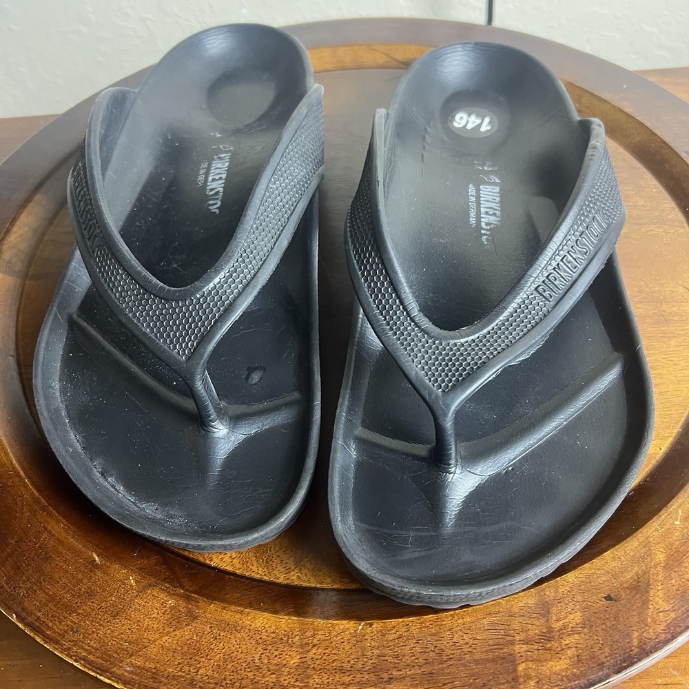 Birkenstock Honolulu EVA Men Black Thong Sandals Flip Flops GorpCore Germany 43‎